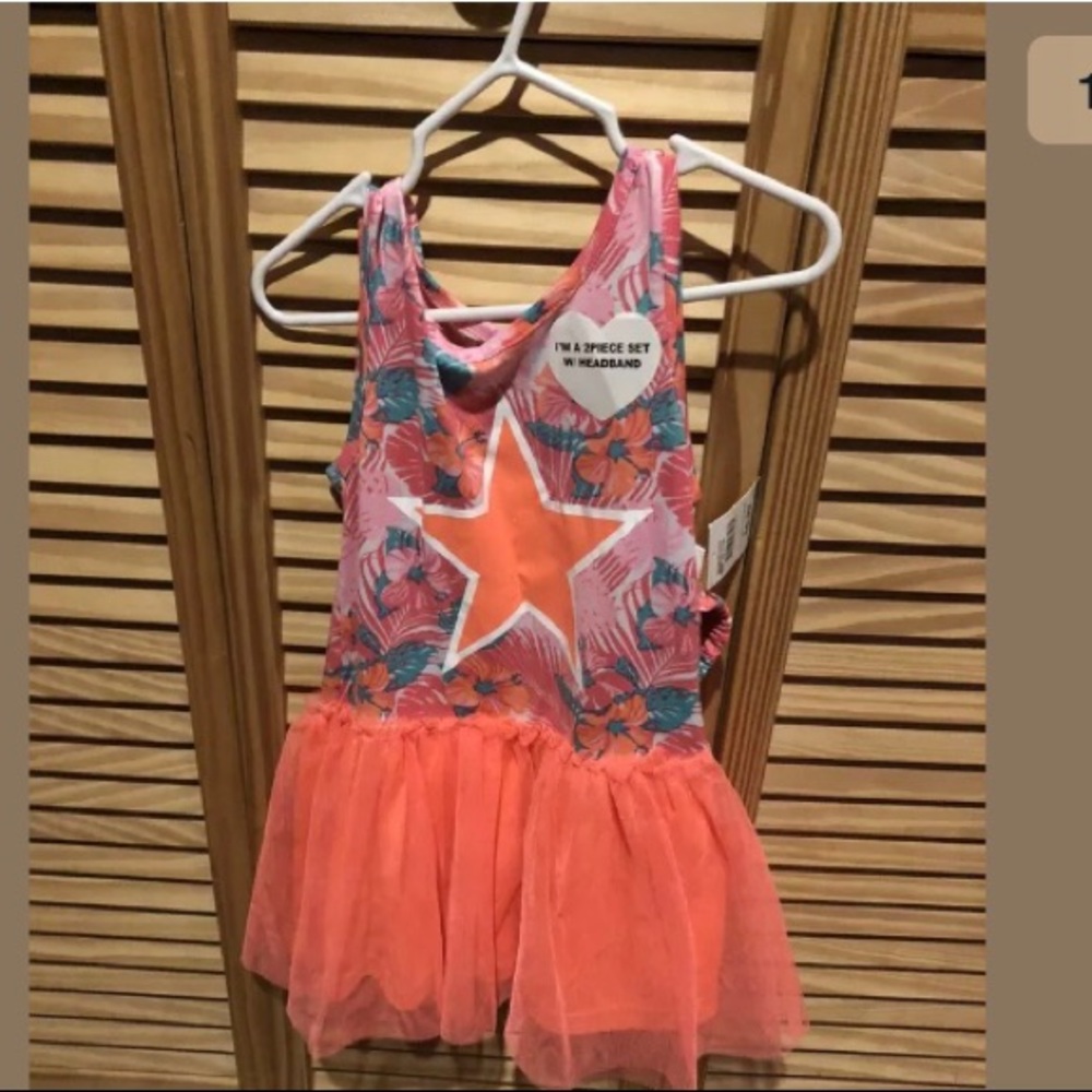 New Chic Coral Dress W Headband